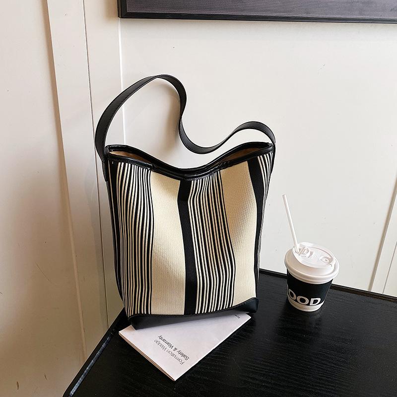 

Холщовая сумка-ведро большой вместимости, новинка лета, женская, для работы, модная, простая, повседневная, ретро, на плечо