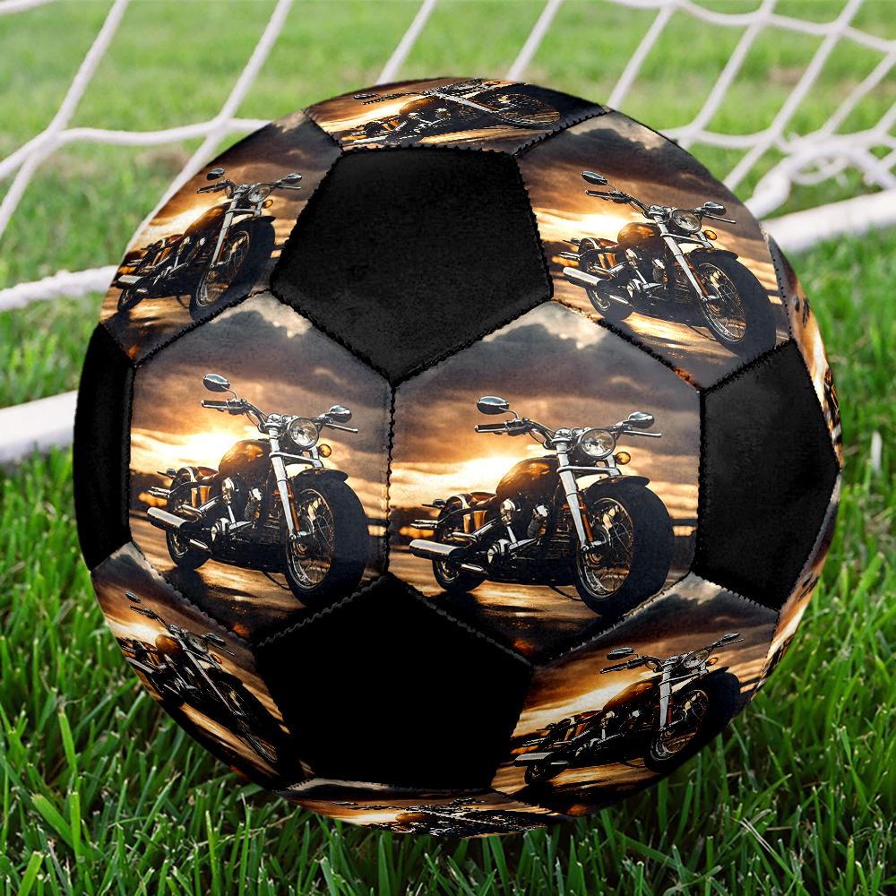 Motorcycle Theme Size 5 Soccer Ball, Suitable for Both Indoor and Outdoor Matches, a Gift Suitable for Everyone.
