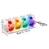 8x2x2.5cm LED Light Up Fidget Keyboard Keychain Sensory Button Toy Stress Relief Anti-Anxiety Fidget Toy For Home Office Travel