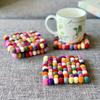 1Pc Handmade Felt Mat, Small Coaster, Thermal Insulation Mat, Colorful Felt Mat, Embroidered Coaster, Thermal Insulation Placemat