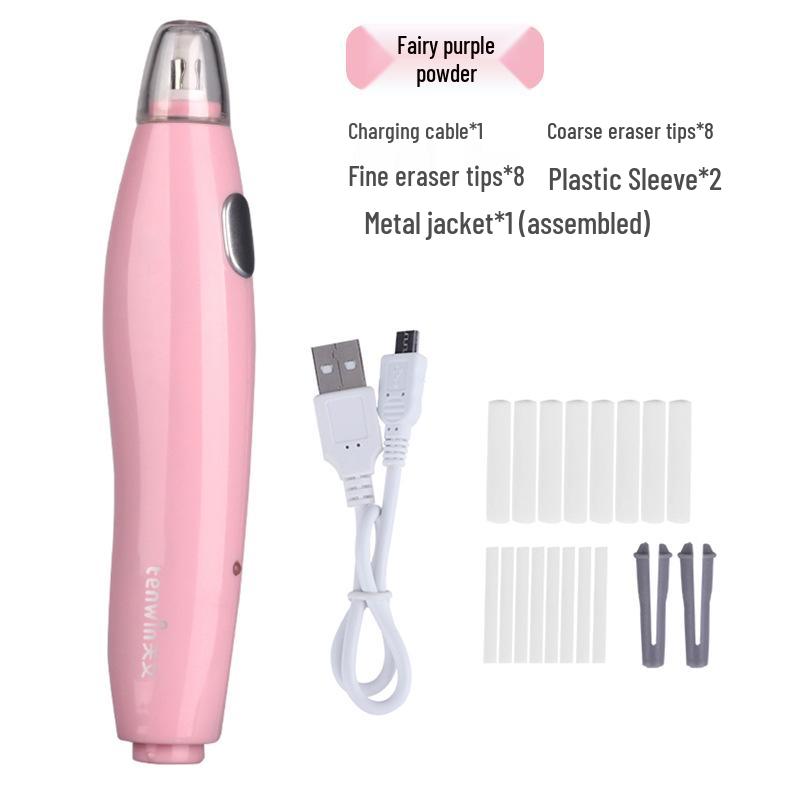 Grüner Bambus Wiederaufladbarer Elektrischer Radierstift mit Dicken & Dünnen Minen für Kunststudenten