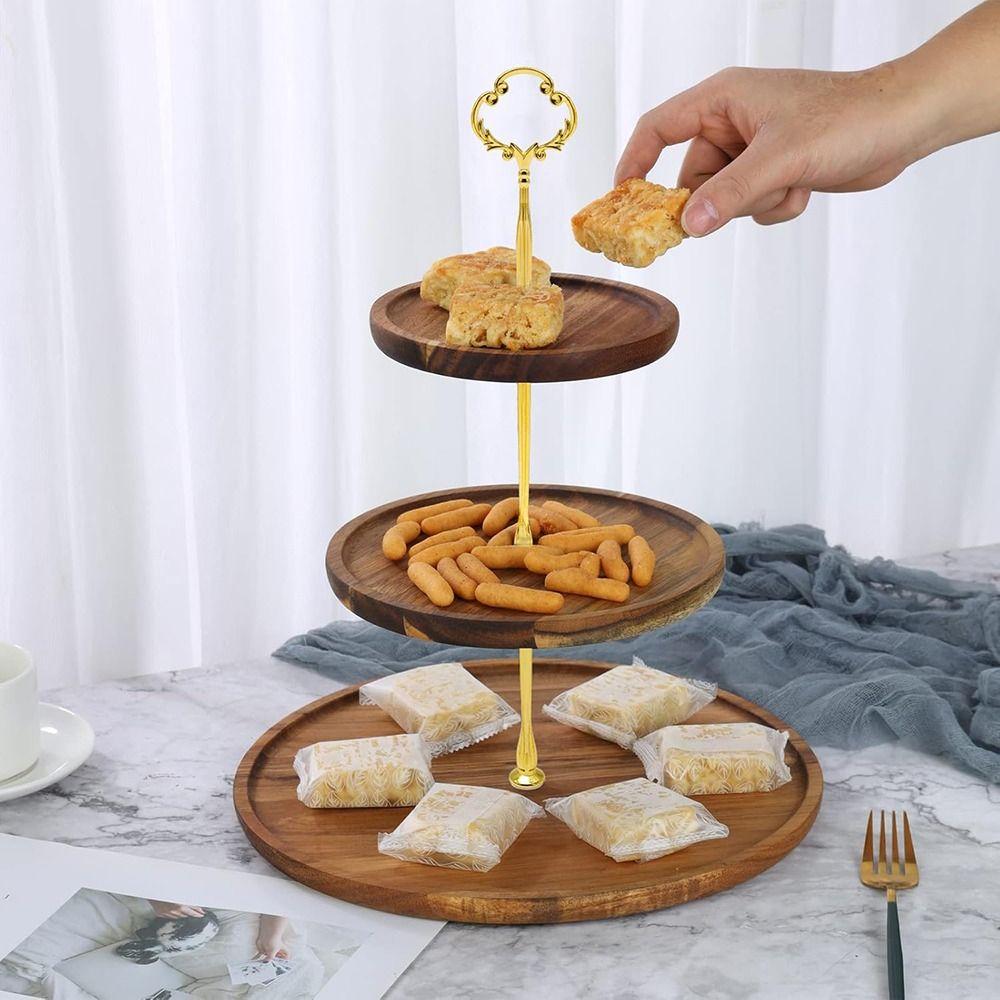 2-etasjes kakestativ 3-etasjes etasjefat Kakefat Håndtak Kakestativ Bryllupsfest