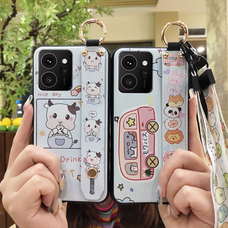 Ring Cartoon Phone Case For Nokia HMD Skyline Shockproof Waterproof Lanyard Kickstand Wristband Anti-knock Protective