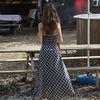 Summer New Style Beach Vacation Style Floral Polka Dot Halter Top Dress