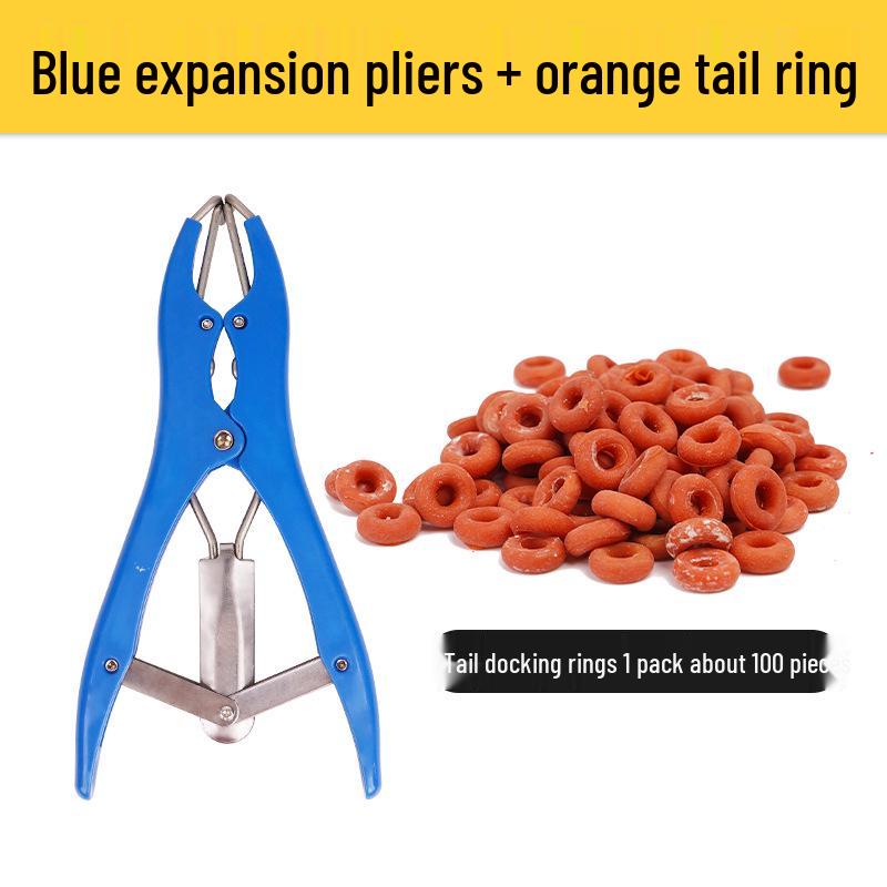 Veterinary Tail & Castration Pliers with Docking Rings for Piglets and Lambs