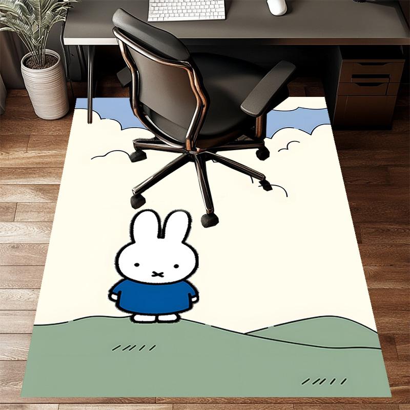 1pc Miffy3 Design Printed Area Rug Carpet for Bedroom Living Room Home Decor Rugs Mat Non Slip Mat Rug for Bedside