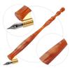 7pcs Antique Copperplate Finish Calligraphy Dip Pen Flat Nibs Oblique Pen Holder  For Artists