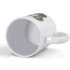 11oz White Ceramic Coffee Mug with Smooth Handle, Double-Sided Print and Glossy Body for Hot Drinks and Daily Use