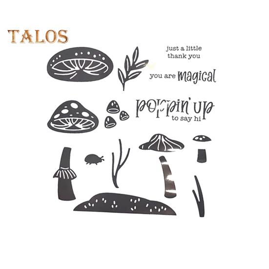 Stamps And Dies Set Reusable Silicone Stamp Carbon Steel Dies Flower Plants Animal Pattern Stamps Set for Greeting Card Making DIY Festivals Album