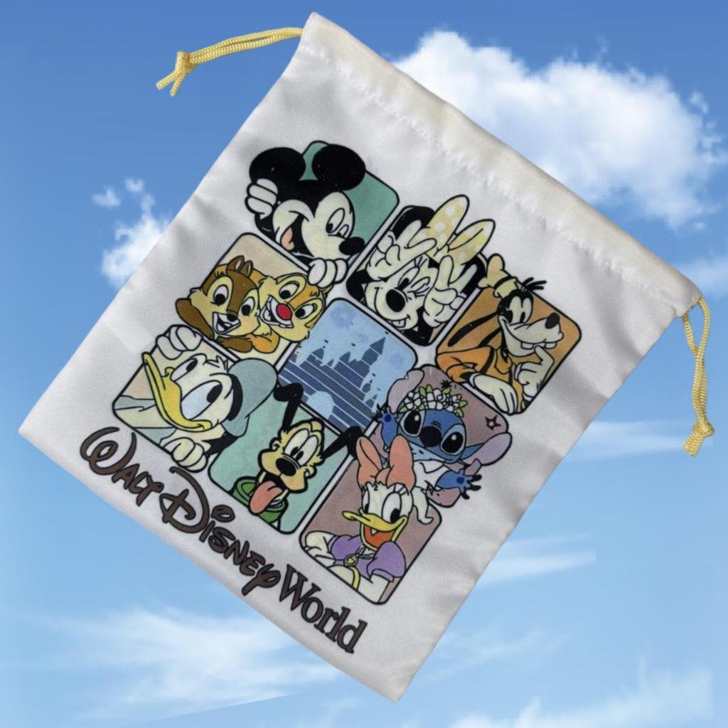 Large Sanrio Canvas Double-Sided Printed Drawstring Tote Bag, Eco-friendly Storage Solution