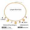 Stainless Steel Starfish Shell Conch Bracelet 18K Gold Plated Ocean Theme Jewelry Women