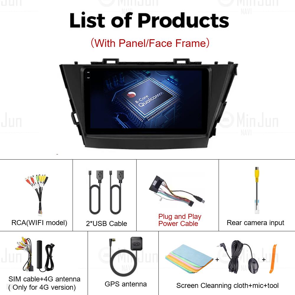 Wireless CarPlay Android Auto Radio for Toyota Prius Plus V Alpha 2012-2017 Android 14 Car Multimedia GPS Navigation Autoradio