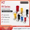 KT KST RVS1.25 Series Bent Angle Copper Ring Terminal with PVC Sheath (90°)