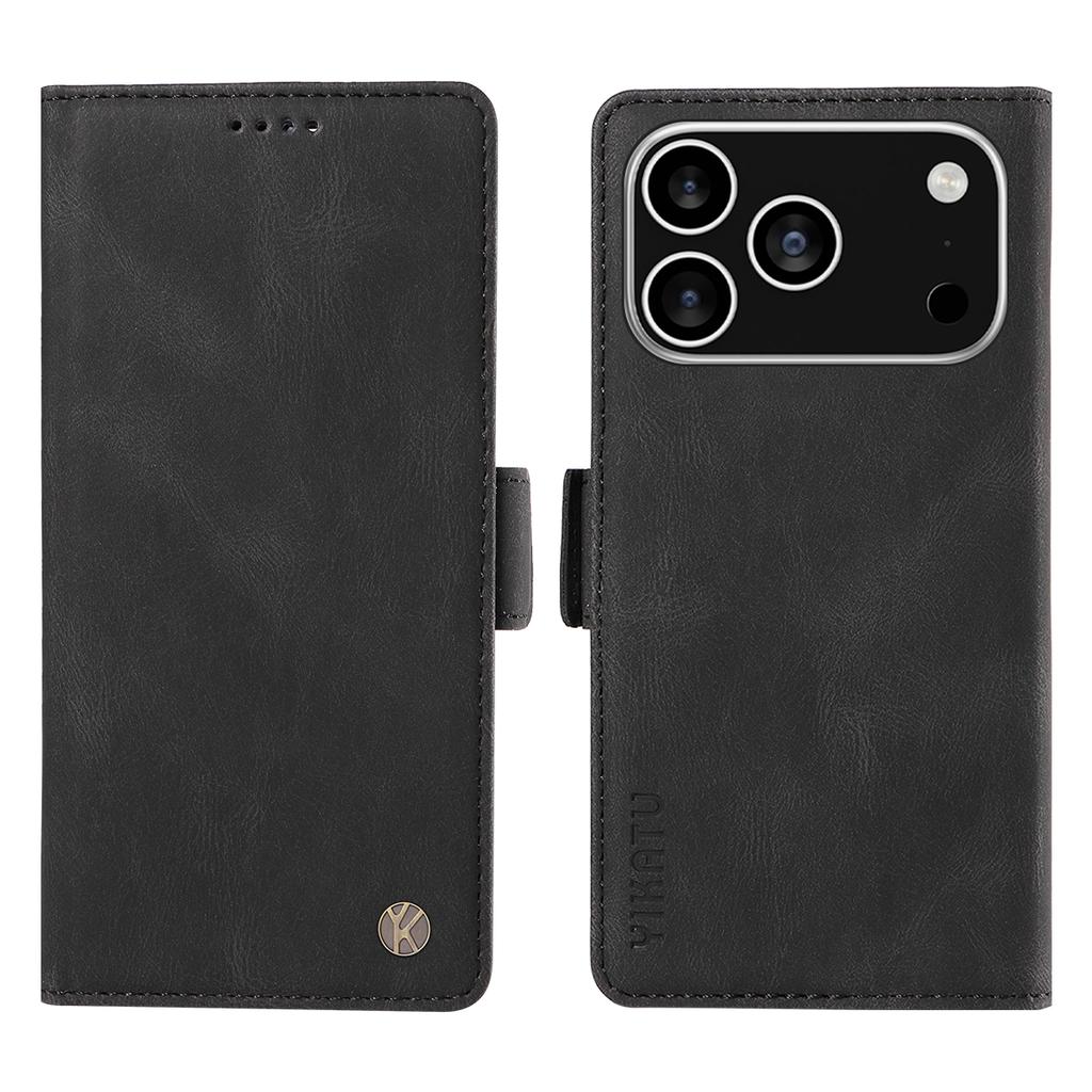 For iPhone 17 Pro Leather Case YIKATU YK-005 Skin-touch Feeling Wallet Phone Cover
