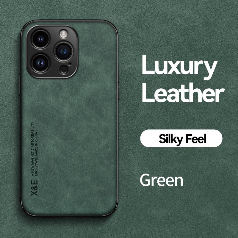 

KEYSION Luxury Retro PU Leather Case for iPhone 16 Pro Max Soft Silicone+PC Shockproof Phone Back Cover for iPhone 16 16 Plus for iPhone 16 Pro Max