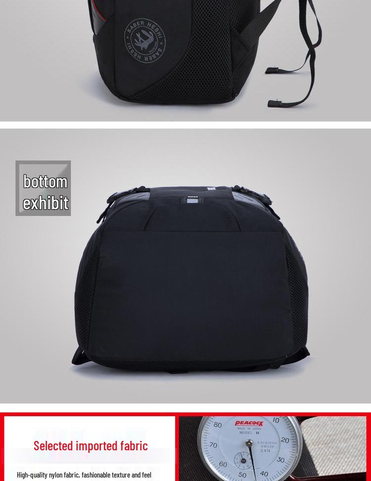 Swiss Men's Large Capacity Waterproof Travel Backpack - Lightweight Laptop Bag for High School Students