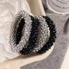 1pc New Crystal Beaded Hairband for Women; Elastic Hair Tie for High Ponytail and Bun; Double Use As a Bracelet