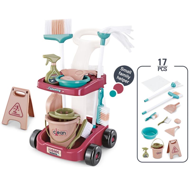 Kids Household Cleaning Toy Set House Cleaning Tool Pretend Cleaning Home Play Toy Game Broom and Mop Set for Boys Girls Gift