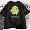 Psicopato T-Shirt Unisex Unisex Süße Ente Mit Messer T-Shirt Lässig Kurzarm Baumwolle Bedruckt Rundhals T-Shirt Streetwear Locker
