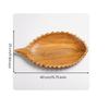 Leaf Tray Shallow Wood Bowl Serving Smooth Food Platter Sturdy