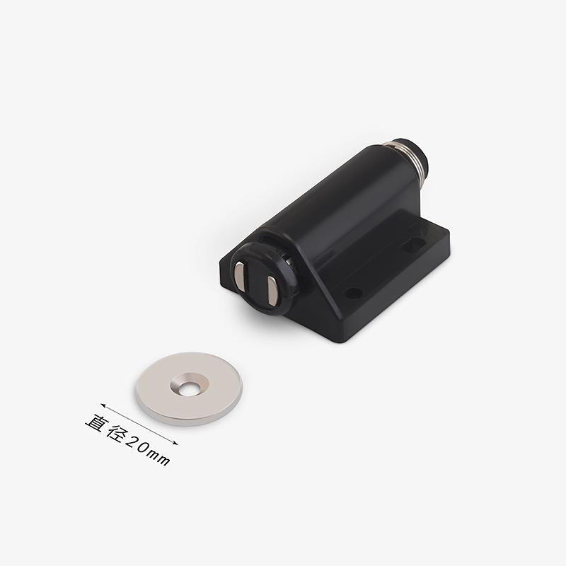 

Ограничитель двери шкафа DIY Магнитный фиксатор для открывания нажатием на кнопку Ограничитель для самовыравнивающегося шкафа Кухонная дверца шкафа Магнит чёрный