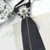 Adjustable Pre Tied Vintage Neck Tie Student Uniform Metal Arrows Chain Tie For Punk Rock Outfit Anime Cosplay Accessory