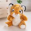 6 Kinds Tiger Plush Puppet Cute Brown White Cartoon Forest Animal Interactive Plushie Tell Story Education Stage Prop Gift