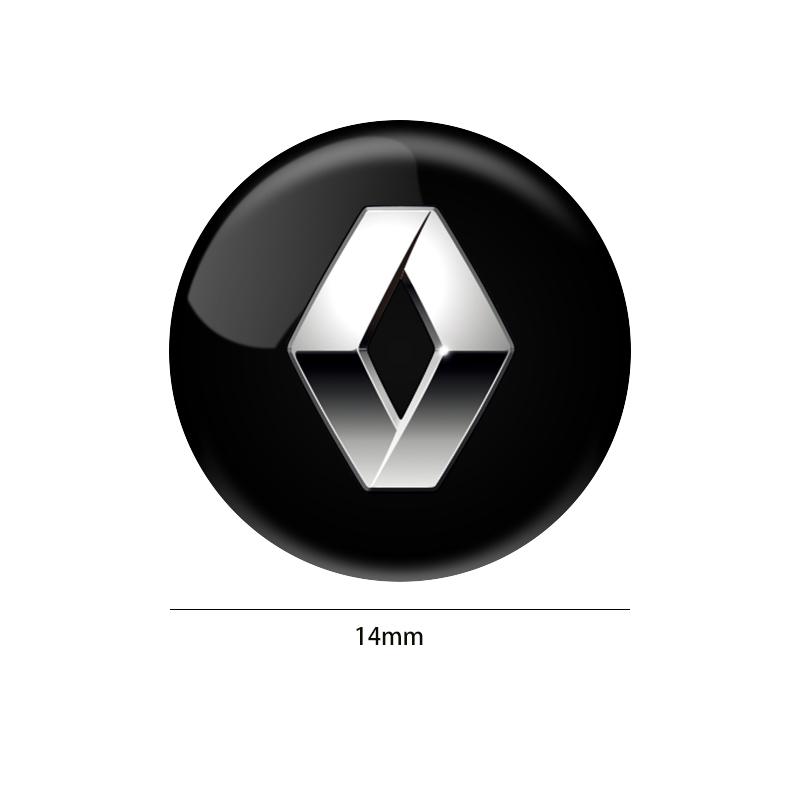 

For Renault 2026 New Hub Caps 14mm Car Remote Control Key Badge Stickers For Renault ZOE QM6 Austral Kardian Rafale Kangoo Arkan
