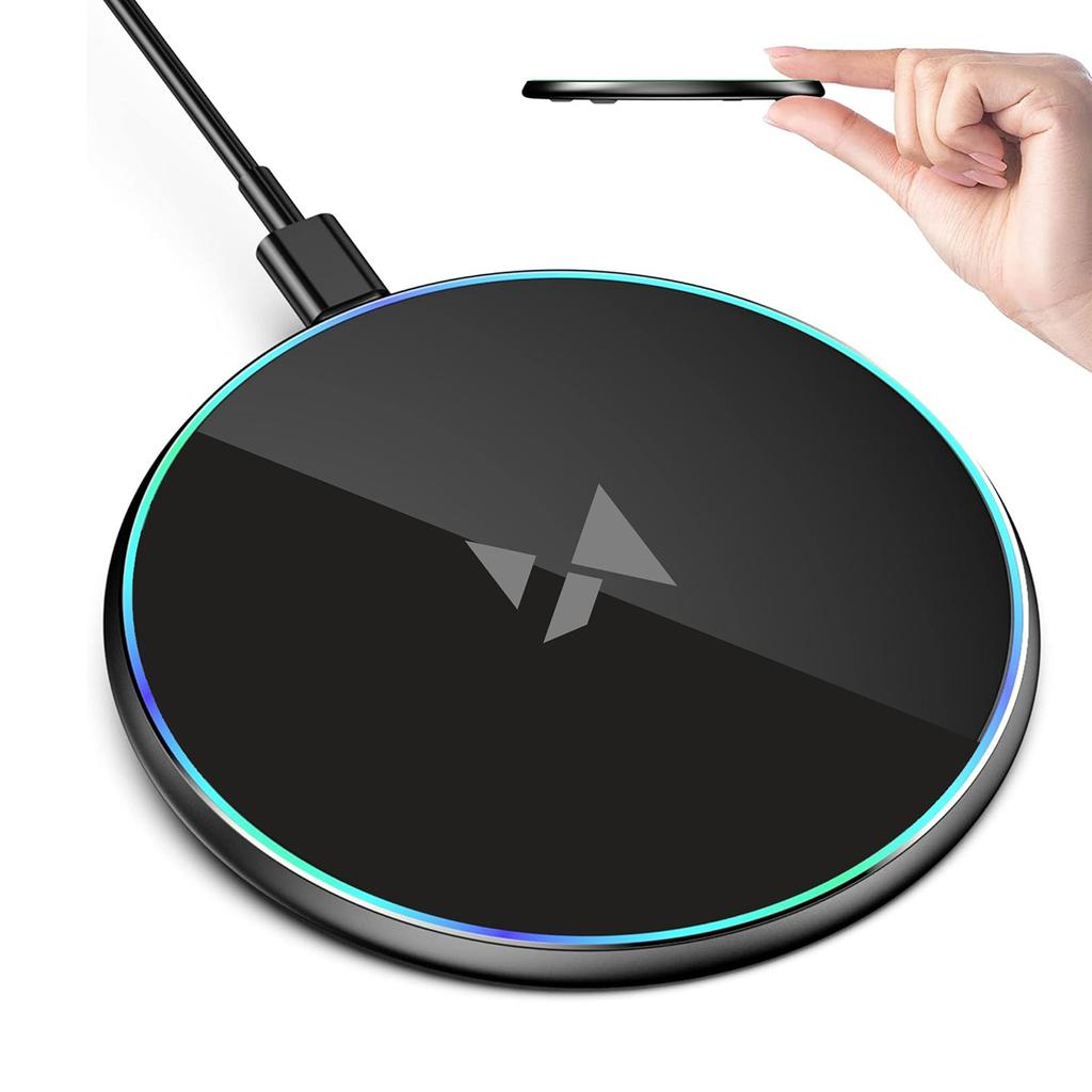 Qi Induktions-Wireless-Ladegerät mit USB-C-Kabel 15W - schwarz