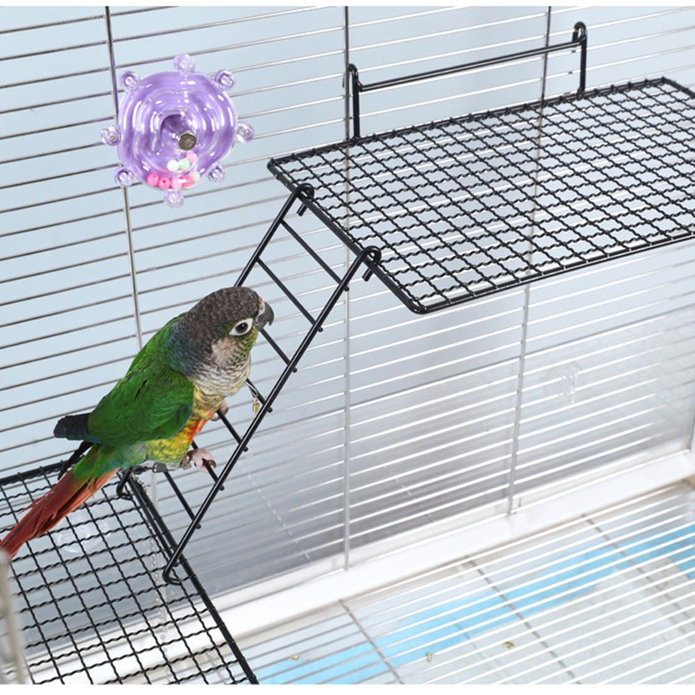 Multi-Level Bird Cage Platform Durable Climbing Ladder Interactive Parrot Station Indoor
