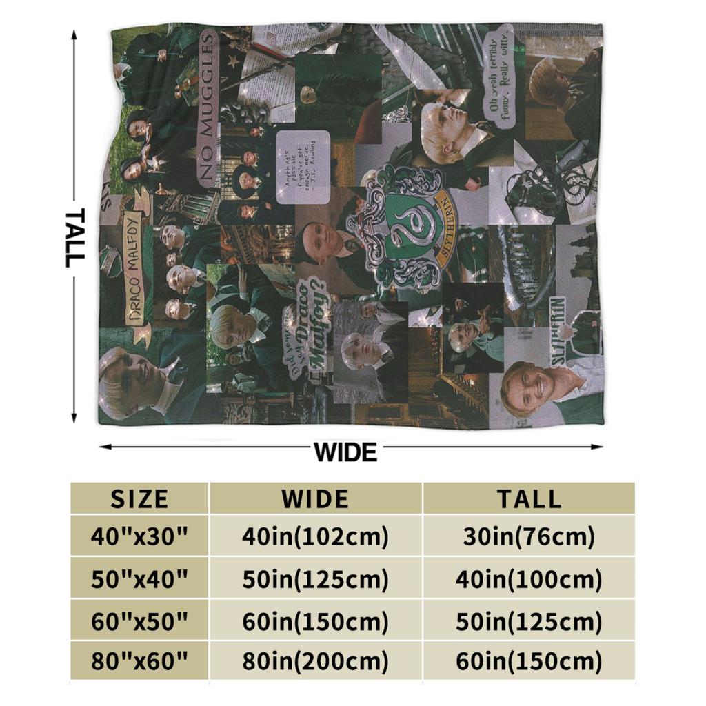 Dracor Malfoye Blanket Dracor Malfoye Flannel Vintage Warm Throw Blankets for Coverlet Autumn/Winter
