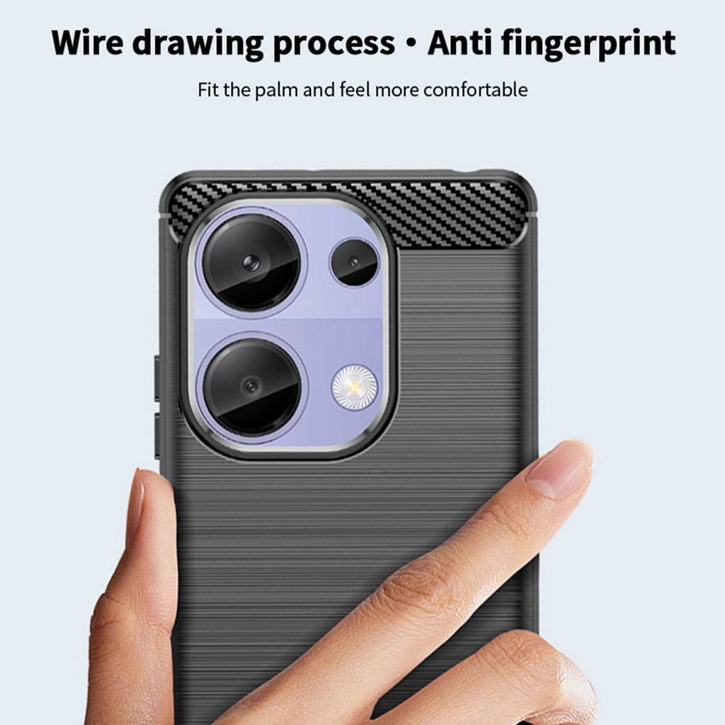 MOFI JK TPU Series-1 For Xiaomi Redmi Note 13 Pro 4G Case Carbon Fiber Texture Soft TPU Cover