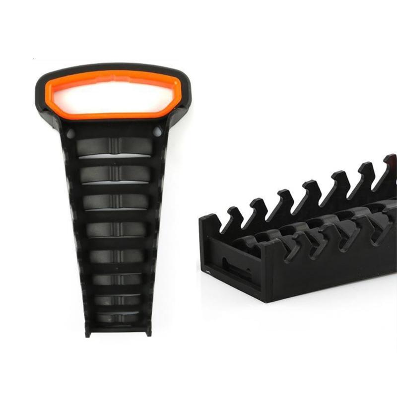 Multi Slots Ratchet Wrench Storage Rack Pliers Spanner Tool Organizers Plastic Rail Tray for Garage and Workshop Use