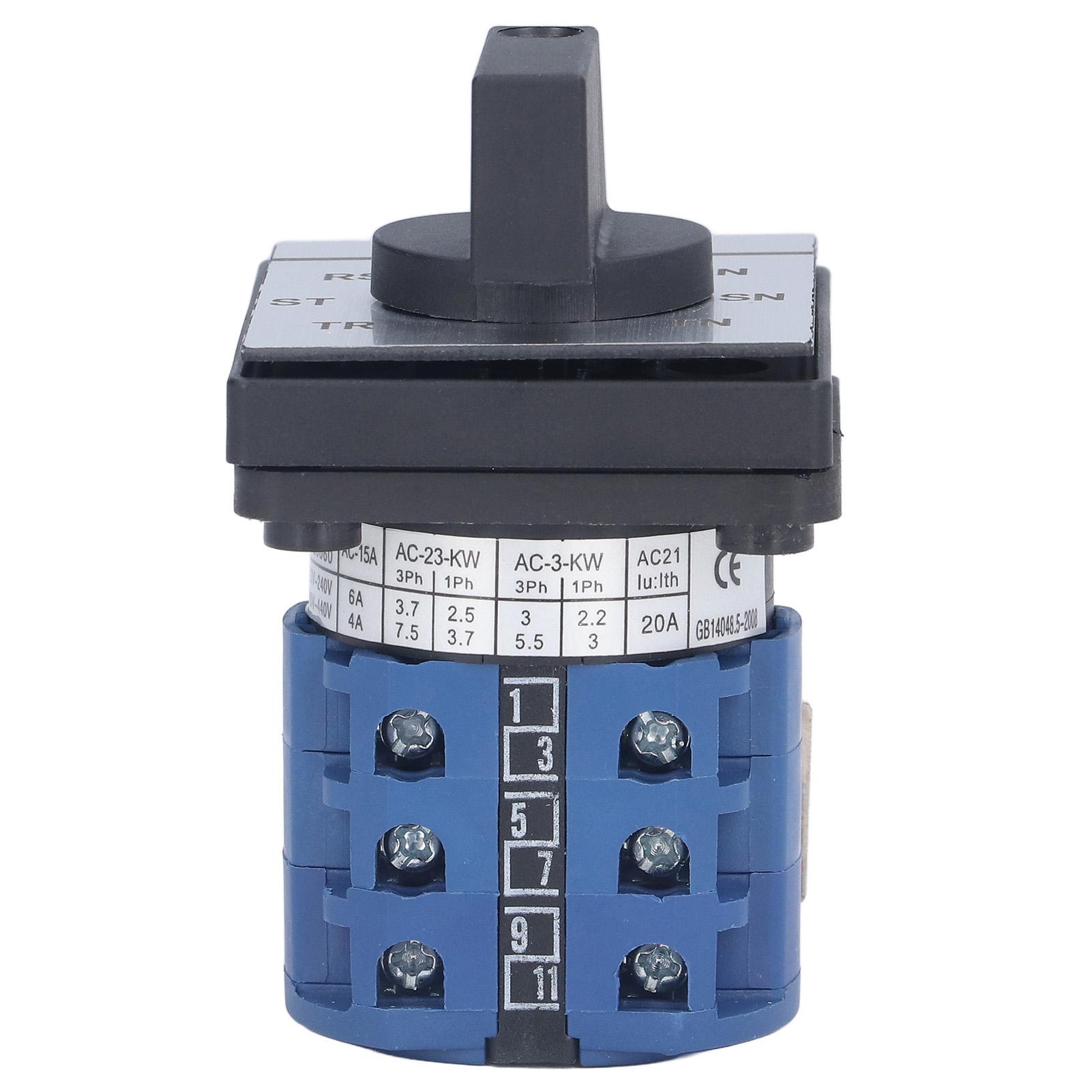 

Перекидний перемикач BERM Поворотна ручка Регулювання напруги 7 положень 3 фази 3 дроти для обладнання