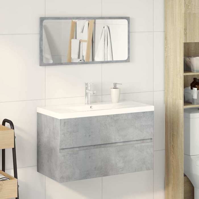 VidaXL Ensemble de meubles de salle de bain 3 pcs gris béton, armoire de salle de bain, meuble de salle de bain, meuble de 3324912