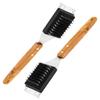 2Pcs Barbecue Brush 15 Inch BBQ Brush Kit Outdoor Effective Grill Cleaning Brush with Wood Handle and Scraper for Grill Cleaning