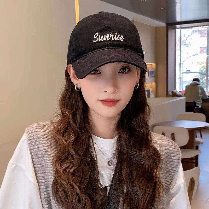 White raspberry powder baseball cap women's spring and autumn tide hat face cap