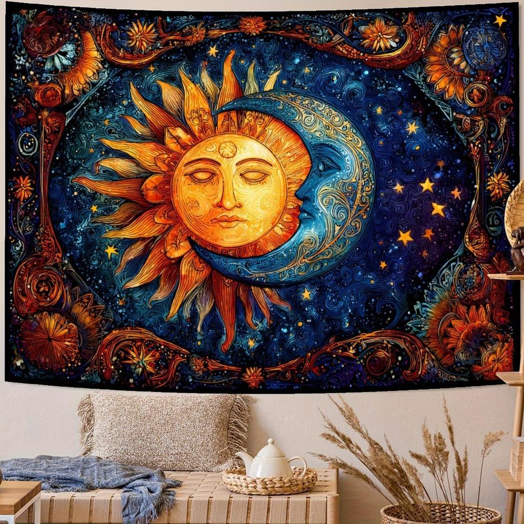Celestial Sun And Tapestry Cosmic Tapestry for Bedroom Astral Tapestries Wall Hanging Bedroom Living Room Wall Art And Home Decor