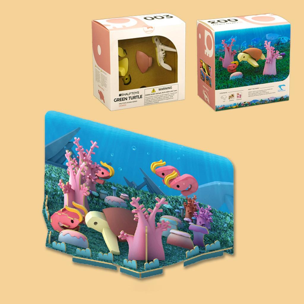 Sea Series Children's Educational, Brain-stimulating, Hands-, Magnetic Assembly Building Block Toy Model