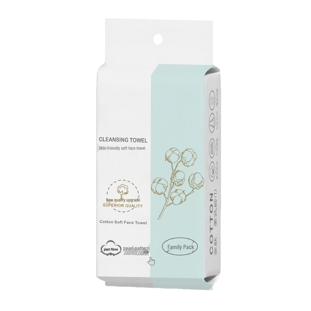 Engångs tjocka bomullshanddukar för ansiktet med pärlmönster - Mjuka och skonsamma för baby och hushållsbruk