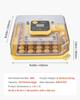 48 Egg Incubator, Automatic Egg Turner with LED Candler, Temperature Display & Auto Humidity Control, 360° View Clear Window, Poultry Eggs Incubator