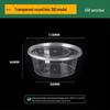 ZISIZ Disposable Transparent Round Meal Prep Bowls with Lids