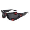 Personality avant-garde pioneer sunglasses men, dark American handmade venom party styling glasses trendy sunglasses women