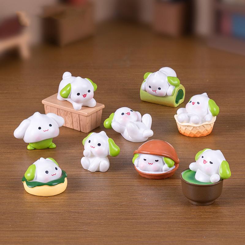 Cute Puppy Figurine Resin Diy Crafts Micro Landscape Desktop Small Ornaments Statue Decoration Mini Animal Statue