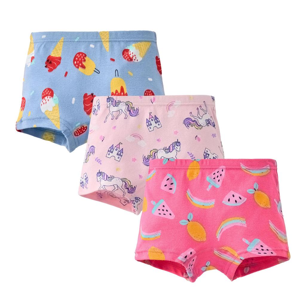 Girls' 100% Cotton Boxer Briefs - Toddler and Baby Underwear
