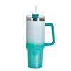 Handle Insulated Cup Ice Cream Cup Car Large Capacity Stainless Steel Rainbow Paint 40oz Car Cup Straw