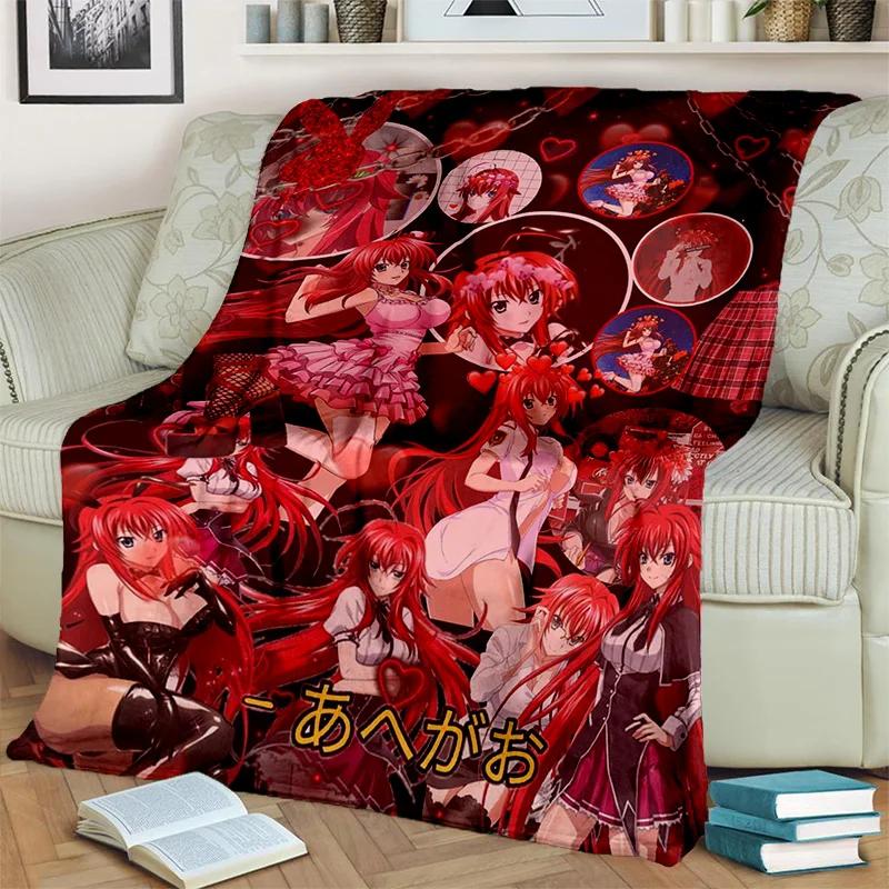High School DxD Sexy Girl Cartoon Anime 3D Blanket,Soft Throw Blanket for Home Bedroom Bed Sofa Picnic Travel Cover Blanket Kids