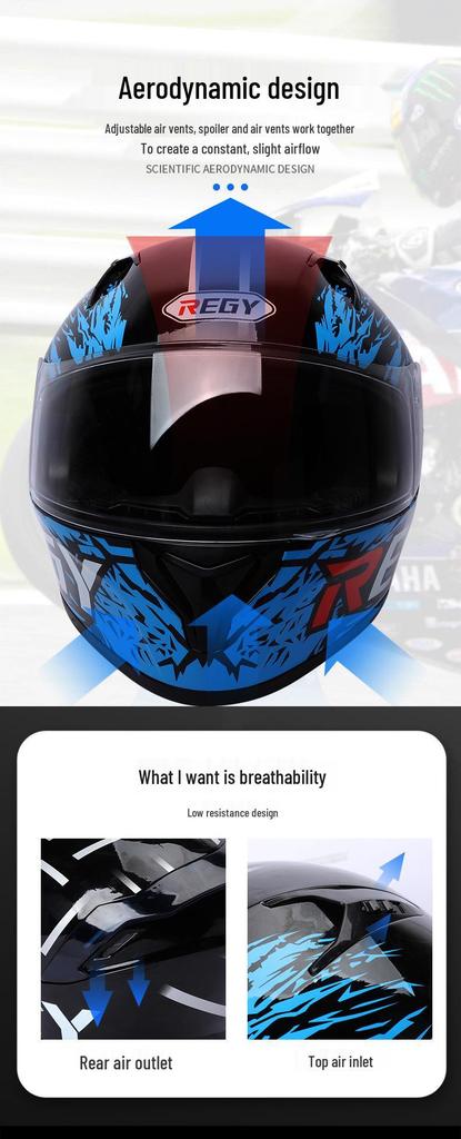 Hot-Selling DOT Certified Dual Visor Motorcycle Helmet with Color Mirror