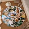 Kpop Music Round Rug for Livingroom,Bedroom, Palyroom, Chair Rug, Area Rug, Circle Carpet, Large Size Fan Christmas Gift