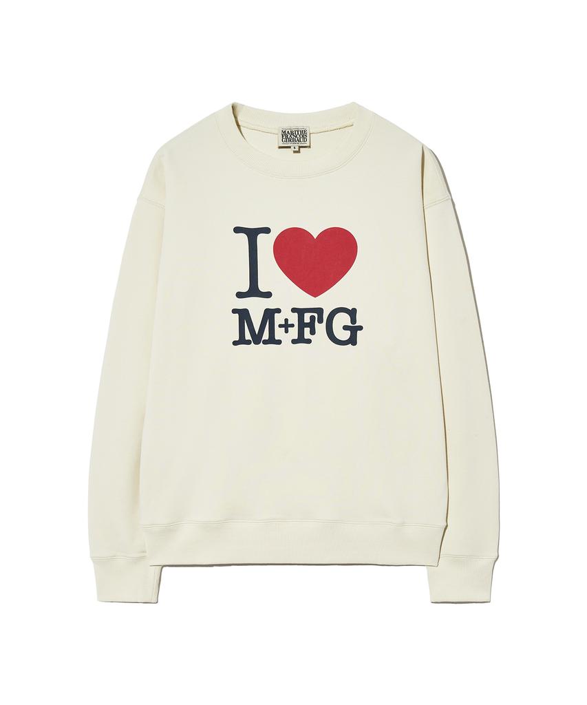 Malittepeulangsowajeobeo I Love Mfg Sweatshirt Cream
